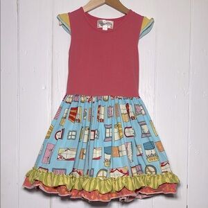 MATILDA JANE EUC Colorful Window Ruffle Dress
